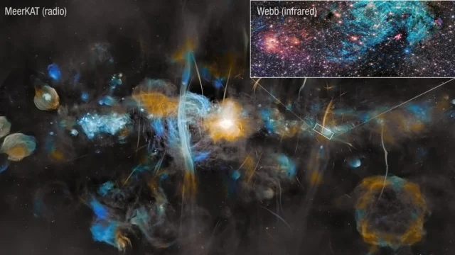Gemini North observations reveal pearl-like chains in supernova remnant