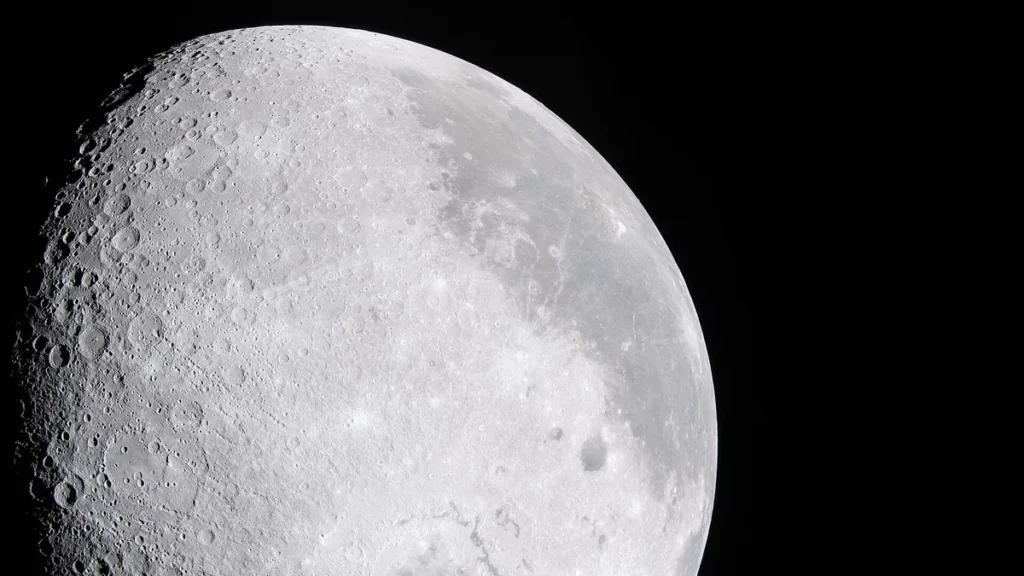 Artist's concept of Marius Hills Pit on the Moon, a deep crater that may lead to a lava tube.
