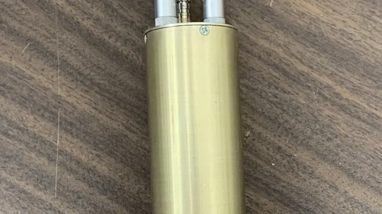 Brass cylinder of a lunar radiation detector flown on Orion during the Artemis I mission.